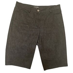 Vintage Chanel denim bermuda shorts